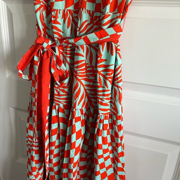 DIANE VON FURSTENBERG Sinead Belted Printed Crochet-Trimmed Poplin Midi Dress - Picture 7 of 11